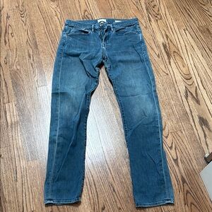 Frame L’Homme Slim Denim Men's Slim Jeans in Medium Blue Wash